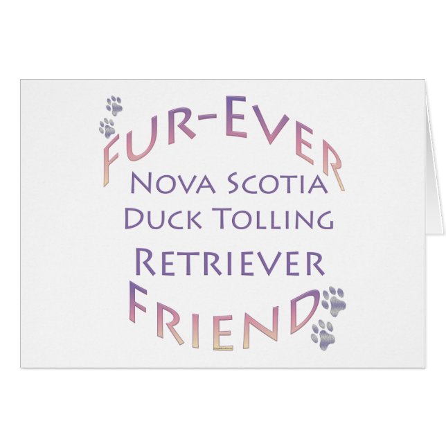 Nova Scotia Anka Tolling Furever Hälsningskort (Framsidan Horizontal)
