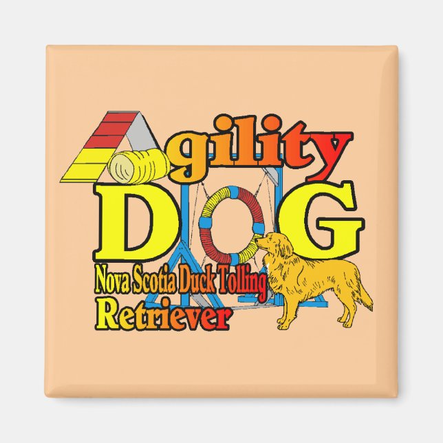 Nova Scotia Anka Tolling Retriever Agilitet Magnet (Framsidan)