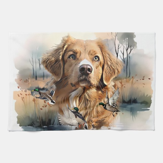 Nova Scotia Anka Tolling Retriever, Art Kökshandduk (Horisontell)