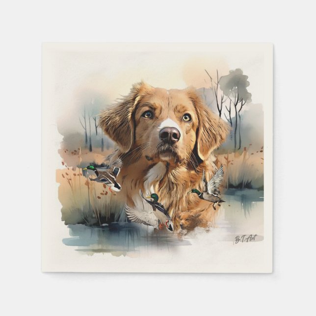 Nova Scotia Anka Tolling Retriever, Art Pappersservett (Framsidan)
