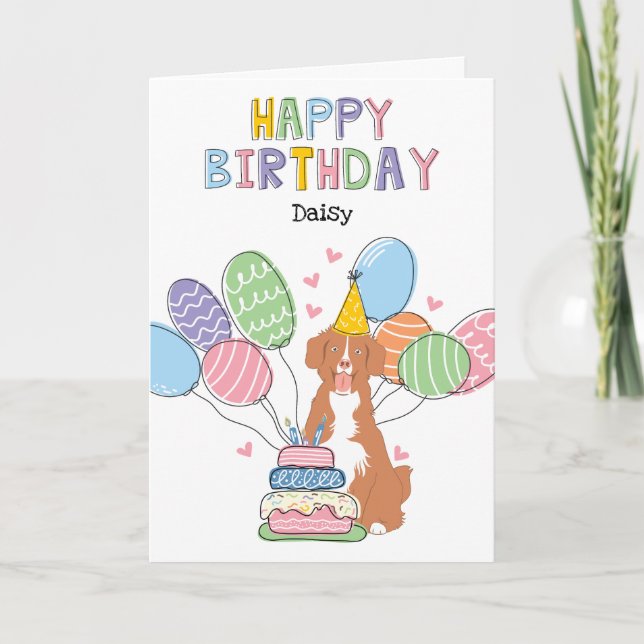 Nova Scotia Anka Tolling Retriever Birthday Card Kort (Framsida)