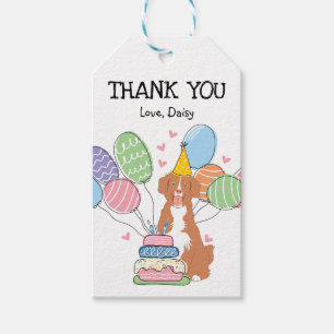 Nova Scotia Anka Tolling Retriever Birthday Favor Presentetikett