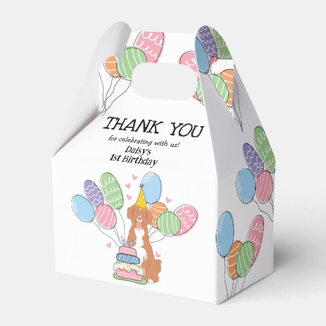 Nova Scotia Anka Tolling Retriever Birthday Presentaskar (Framsidan Sidan)