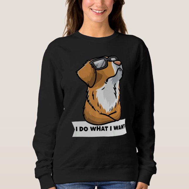 Nova Scotia Anka Tolling Retriever Hund med Sungla T Shirt (Framsida)