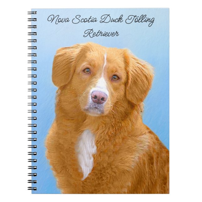 Nova Scotia Anka Tolling Retriever Hund Painting Anteckningsbok (Framsidan)