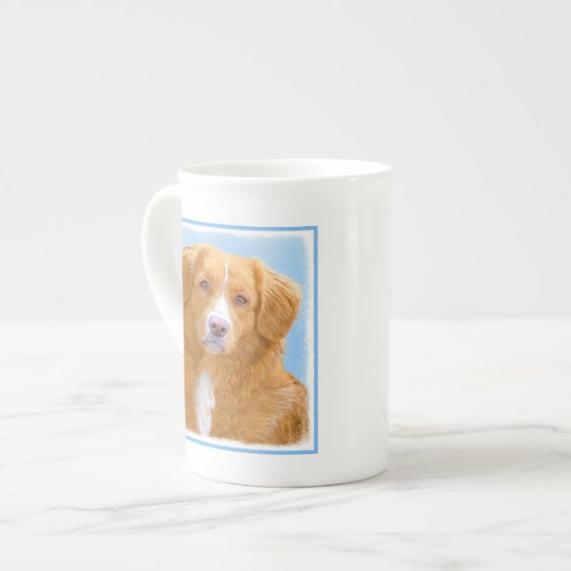 Nova Scotia Anka Tolling Retriever Hund Painting Benporslin Mugg (Framsida vänster)