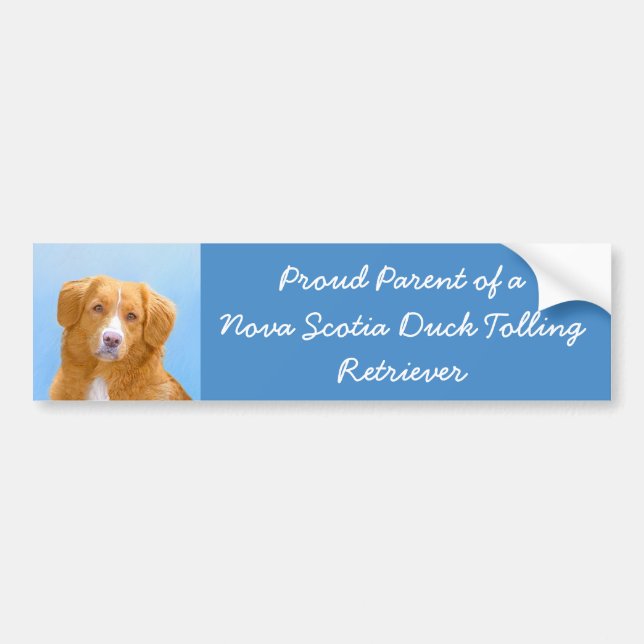Nova Scotia Anka Tolling Retriever Hund Painting Bildekal (Framsidan)