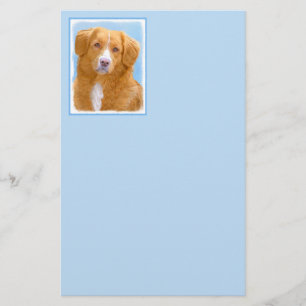Nova Scotia Anka Tolling Retriever Hund Painting Brevpapper