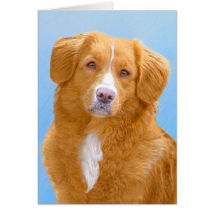 Nova Scotia Anka Tolling Retriever Hund Painting Hälsningskort