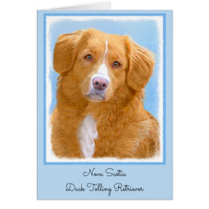 Nova Scotia Anka Tolling Retriever Hund Painting Hälsningskort