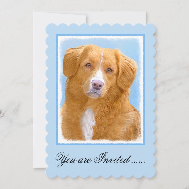 Nova Scotia Anka Tolling Retriever Hund Painting Inbjudningar (Framsida)
