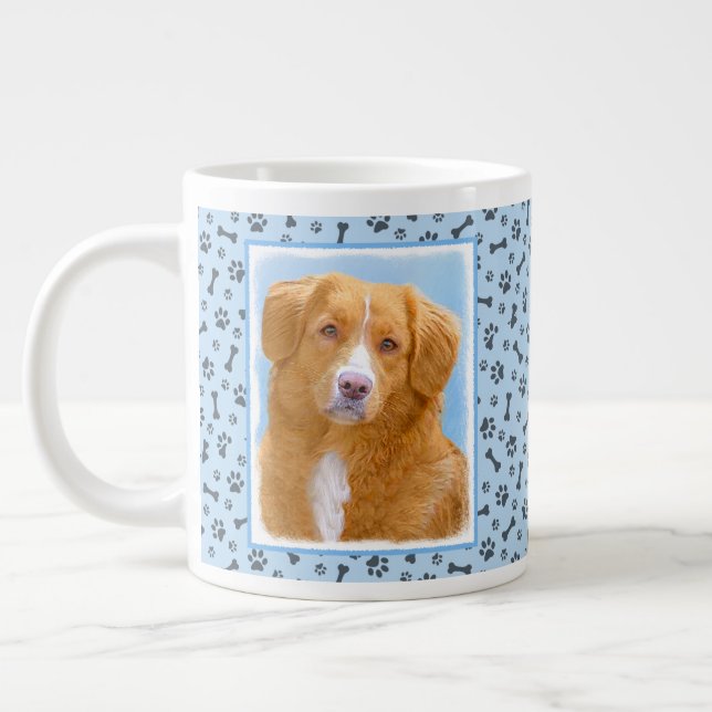 Nova Scotia Anka Tolling Retriever Hund Painting Jumbo Mugg (Vänster)