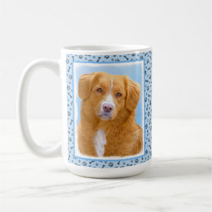 Nova Scotia Anka Tolling Retriever Hund Painting Kaffemugg