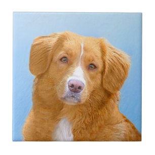 Nova Scotia Anka Tolling Retriever Hund Painting Kakelplatta