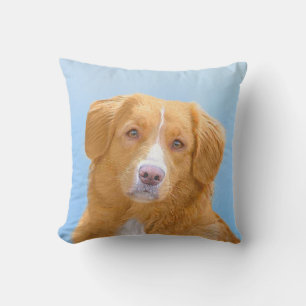 Nova Scotia Anka Tolling Retriever Hund Painting Kudde