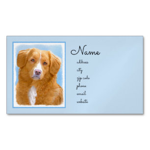 Nova Scotia Anka Tolling Retriever Hund Painting Magnetiska Visitkort