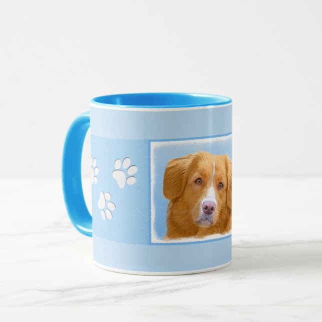 Nova Scotia Anka Tolling Retriever Hund Painting Mugg (Framsida vänster)
