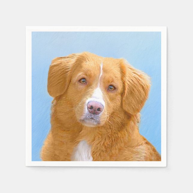 Nova Scotia Anka Tolling Retriever Hund Painting Pappersservett (Framsidan)