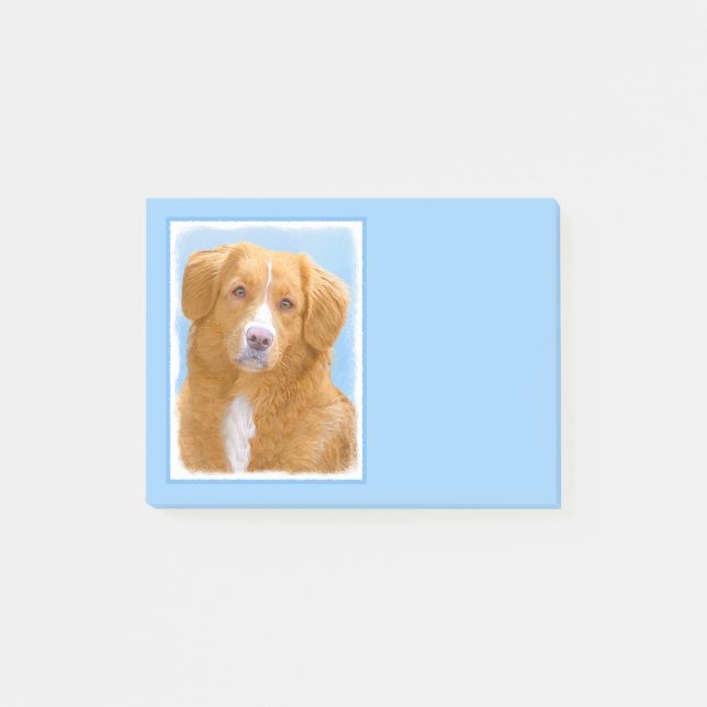 Nova Scotia Anka Tolling Retriever Hund Painting Post-it Block (Framsida)