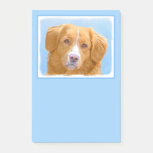Nova Scotia Anka Tolling Retriever Hund Painting Post-it Block