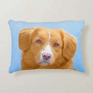 Nova Scotia Anka Tolling Retriever Hund Painting Prydnadskudde