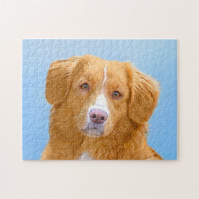 Nova Scotia Anka Tolling Retriever Hund Painting Pussel (Horisontell)