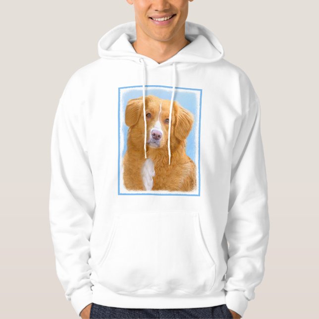 Nova Scotia Anka Tolling Retriever Hund Painting Sweatshirt Med Luva (Framsida)