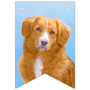 Nova Scotia Anka Tolling Retriever Hund Painting Vimplar