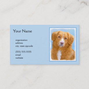 Nova Scotia Anka Tolling Retriever Hund Painting Visitkort