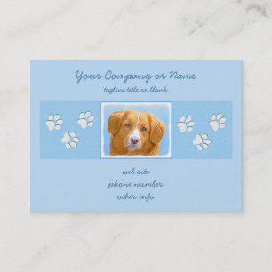Nova Scotia Anka Tolling Retriever Hund Painting Visitkort