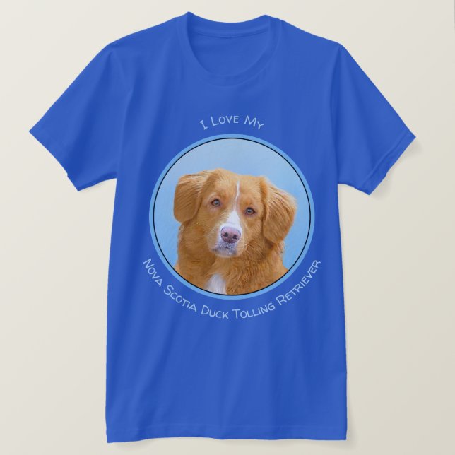 Nova Scotia Anka Tolling Retriever-Hund T Shirt (Design framsida)