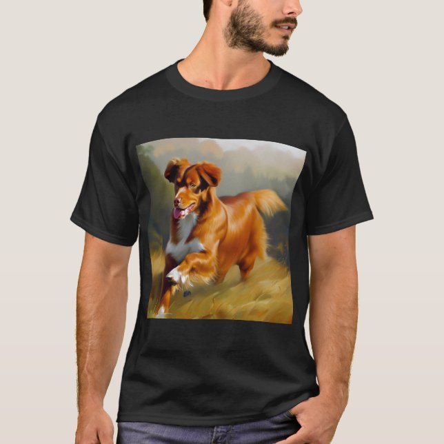 Nova Scotia Anka-Tolling Retriever Hund T Shirt (Framsida)