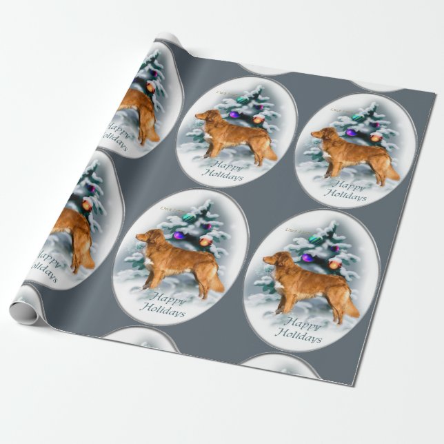 Nova Scotia Anka Tolling Retriever jul Presentpapper (Utrullad)