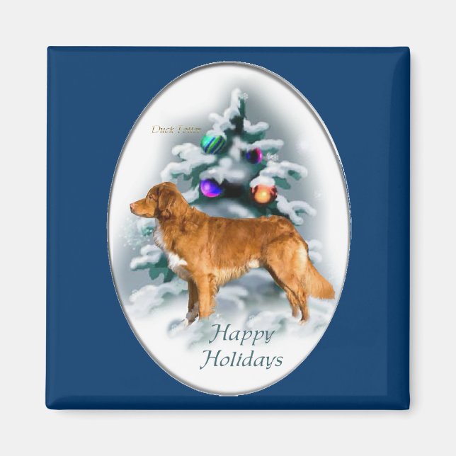Nova Scotia Anka Tolling Retriever-julklappar Magnet (Framsidan)