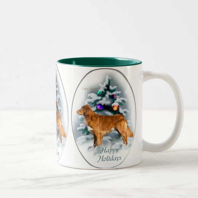Nova Scotia Anka Tolling Retriever-julklappar Två-Tonad Mugg (Höger)