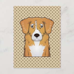Nova Scotia Anka Tolling Retriever Tecknad Vykort