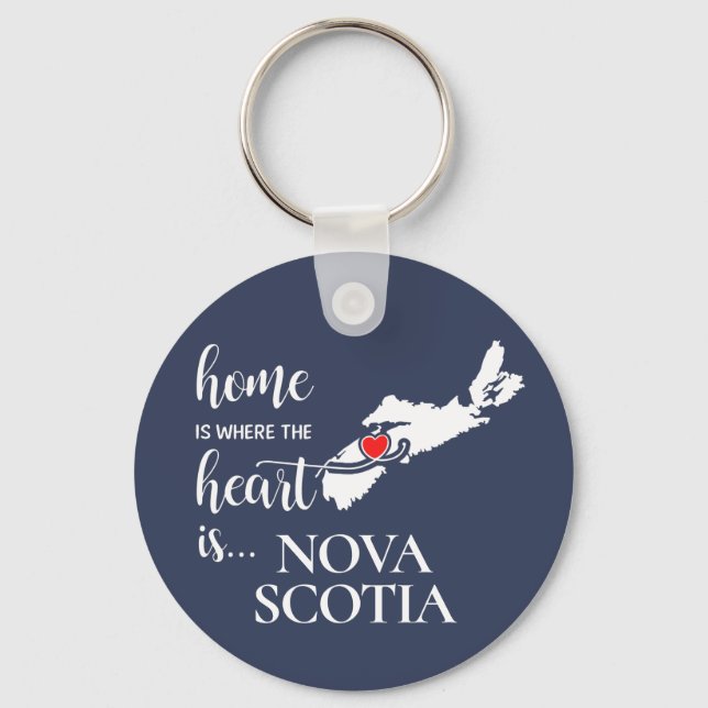 Nova Scotia är där hjärtat finns.. Nyckelring (Framsida)