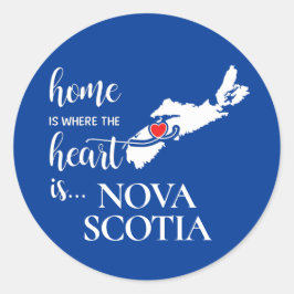 Nova Scotia är där hjärtat finns.. Runt Klistermärke