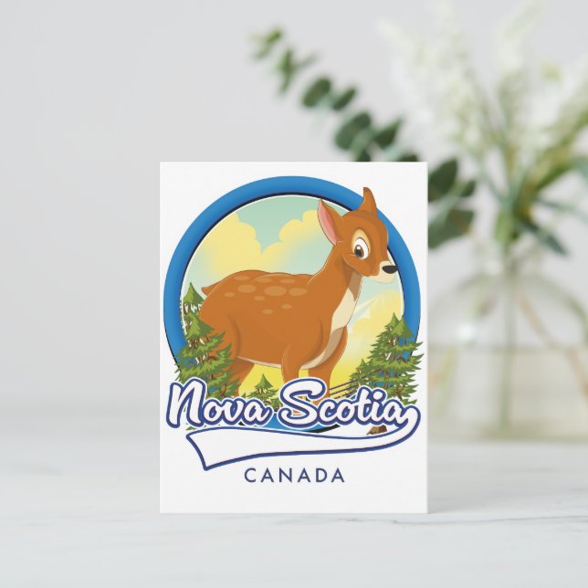 Nova Scotia Canada-logotyp Inbjudan Vykort (Stående Fram)
