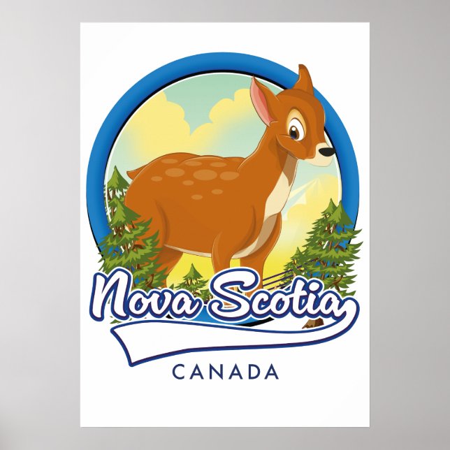 Nova Scotia Canada-logotyp Poster (Framsidan)
