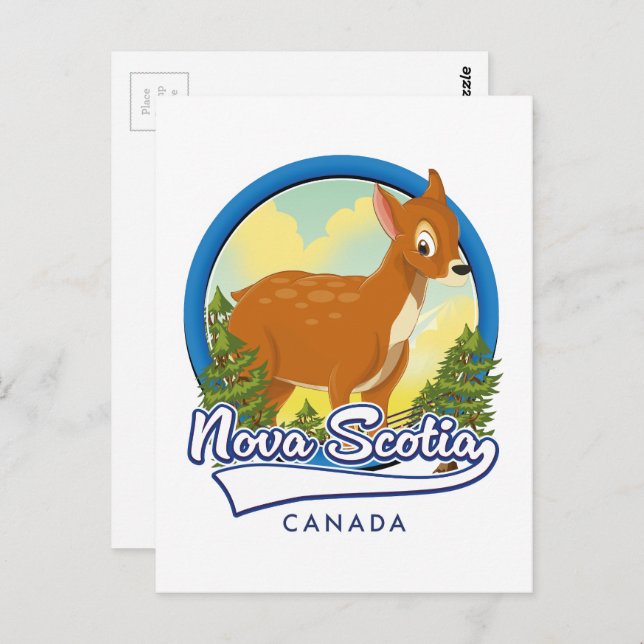 Nova Scotia Canada-logotyp Vykort (Fram/baksida)