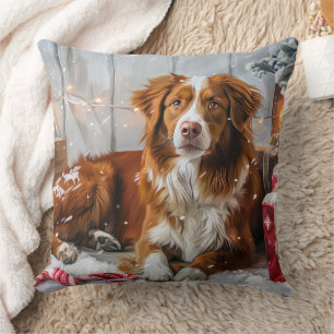 Nova Scotia Duck Toller Hund Jul Festlig Kudde