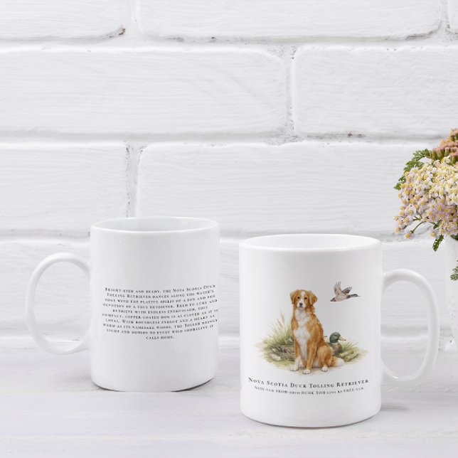 Nova Scotia Duck Toller Hund & Ras Citat Kaffemugg (Skapare uppladdad)