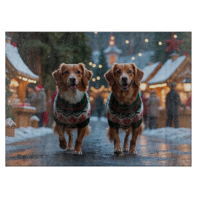Nova Scotia Duck Toller Jul Snö Semester (Framsidan)