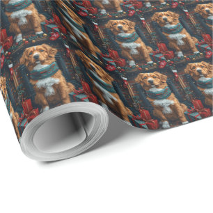 Nova Scotia Duck Toller Julklappar Eldstad Presentpapper