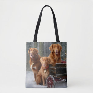 Nova Scotia Duck Toller Retriever Snöig släde Tygkasse