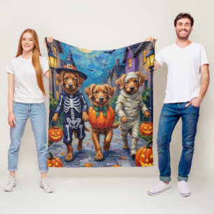 Nova Scotia Duck Tolling Retriever Halloween Fleecefilt