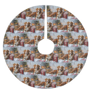 Nova Scotia Duck Tolling Retriever Hund Jul Festli Julgransmatta Borstad Polyester