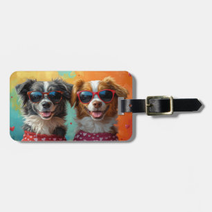 Nova Scotia Duck Tolling Retriever med rosor Alla Bagagebricka