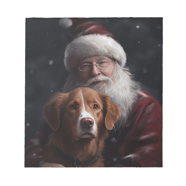 Nova Scotia Duck Tolling Retriever med Tomte Festl Anteckningsblock (Framsida)